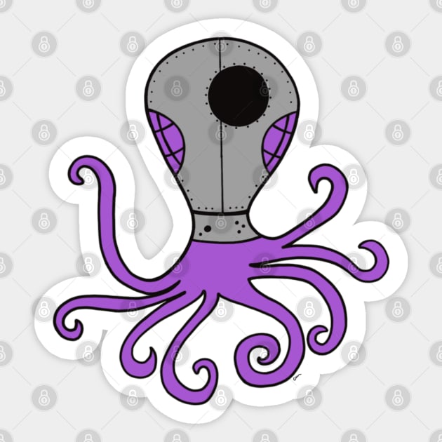 Diver Octopus Sticker by Coconut Moe Illustrations